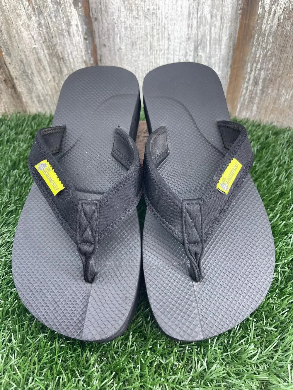 The Healing Sole Palmer Black Orthopedic Flip Flops Unisex Men's 10.5 Women's 12